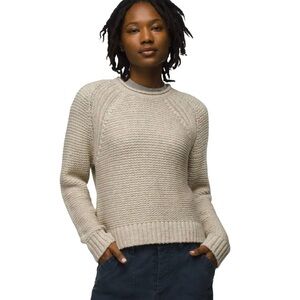 Prana Women's Cream Crew Neck Sweater